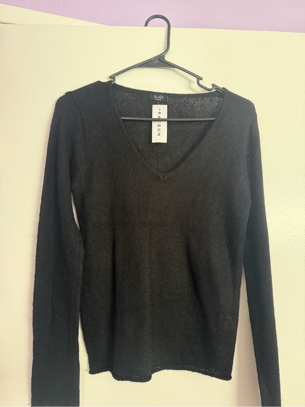 NWT PacSun Black V-Neck Knit Sweater